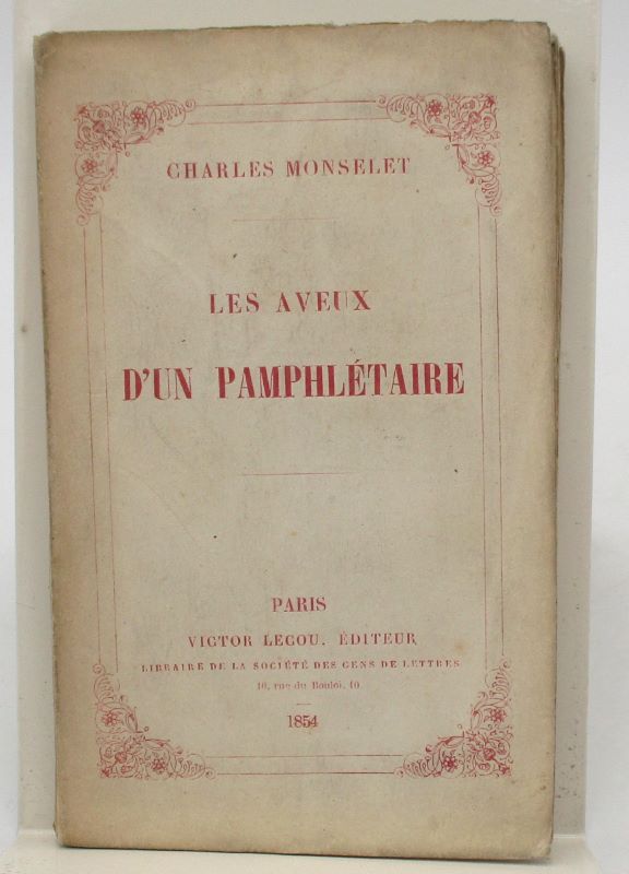 Couverture du livre Estimation du livre « les Aveux d’un pamphlétaire »