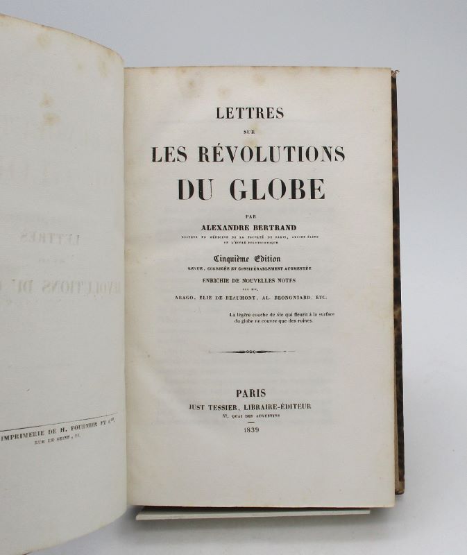 Couverture du livre Estimation du livre « lettres sur les révolutions du globe »