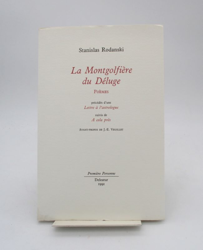 Couverture du livre Estimation du livre « la Montgolfière du Déluge. Poèmes précédés d’une Lettre à l’astrologue suivis de À cela près »