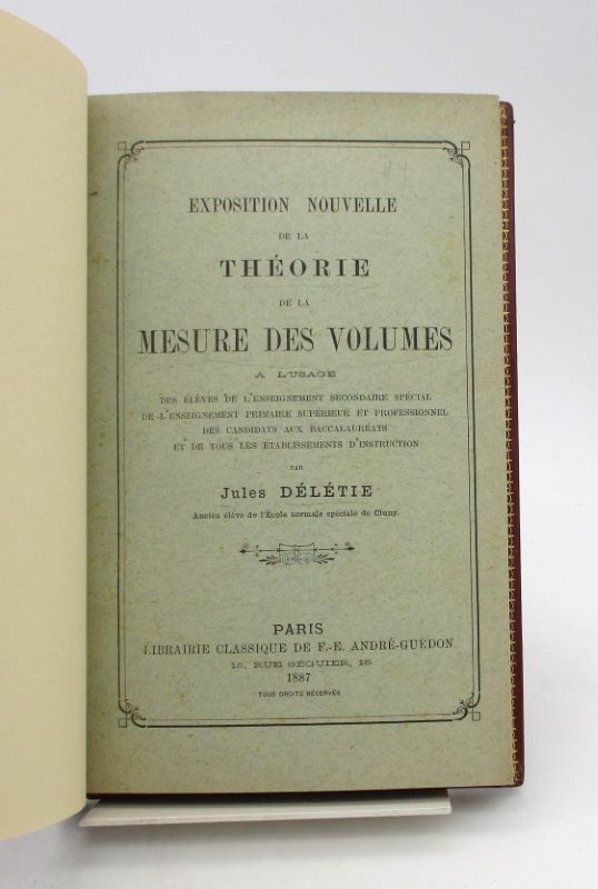 Couverture du livre Estimation du livre « exposition nouvelle de la théorie de la mesure des volumes »