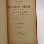 Couverture du livre Estimation du livre « histoire de la responsabilité criminelle des ministres en France depuis 1789 jusqu’à nos jours »