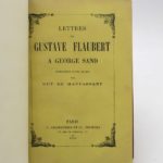 Couverture du livre Estimation du livre « lettres de Gustave Flaubert à George Sand précédées d’une étude de Guy de Maupassant »