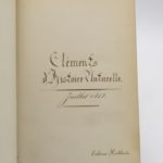 Couverture du livre Estimation du livre « Éléments d’Histoire Naturelle : manuscrit »