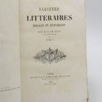 Couverture du livre Estimation du livre « variétés littéraires, morales et historiques »