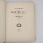 Couverture du livre Estimation du livre « description méthodique du musée céramique de la manufacture royale de porcelaine de Sèvres »