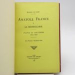 Couverture du livre Estimation du livre « anatole France à la Béchellerie – Propos et souvenirs 1914-1924 »