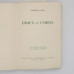 Couverture du livre Estimation du livre « Émaux et Camées »