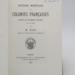 Couverture du livre Estimation du livre « histoire monétaire des colonies françaises [suivi de:] Histoire monétaire des colonies françaises  – Supplément »