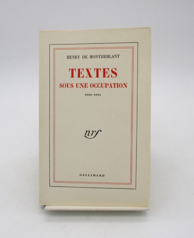 Couverture du livre Estimation du livre « textes sous une occupation 1940-1944 »