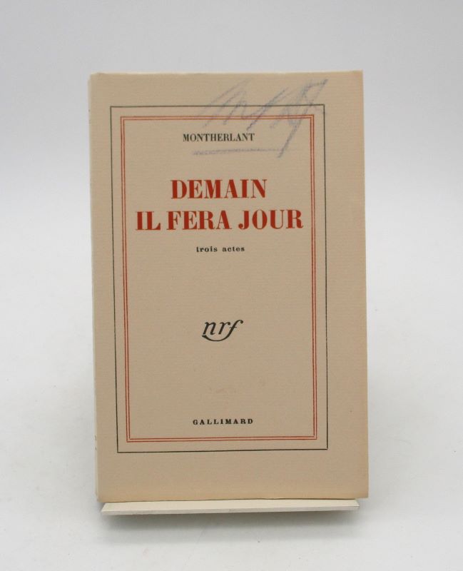 Couverture du livre Estimation du livre « demain il fera jour »