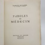 Couverture du livre Estimation du livre « paroles de médecin »