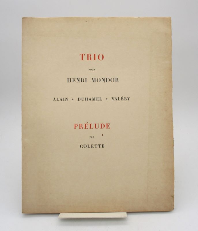 Couverture du livre Estimation du livre « trio pour Henri Mondor »