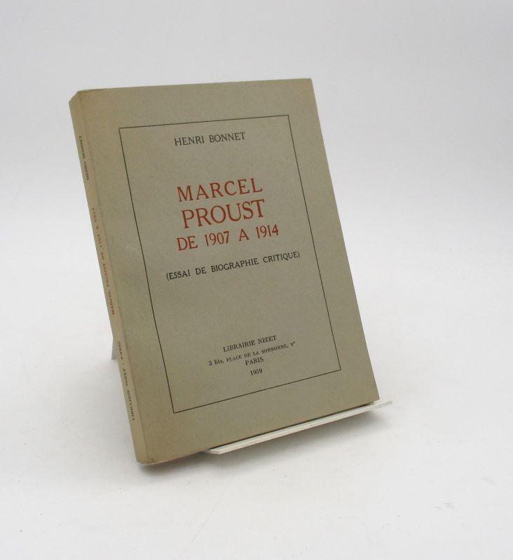 Couverture du livre Estimation du livre « marcel Proust de 1907 à 1914 (essai de biographie critique) »