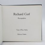 Couverture du livre Estimation du livre « richard Cerf – Photographies »