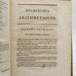 Couverture du livre Estimation du livre « recherches arithmétiques »
