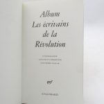 Couverture du livre Estimation du livre « album Les Écrivains de la Révolution »