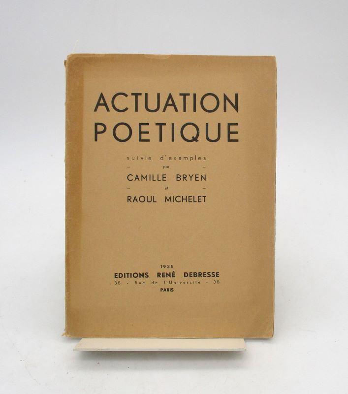 Couverture du livre Estimation du livre « actuation poétique »