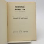 Couverture du livre Estimation du livre « actuation poétique »