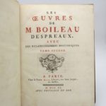 Couverture du livre Estimation du livre « les Oeuvres de M. Boileau avec des éclaircissements historiques »