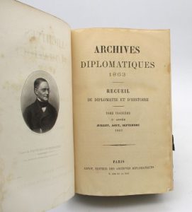 Estimation Histoire - Couverture du livre Estimation du livre « archives diplomatiques 1863. Tome troisième [suivi de:] Archives diplomatiques 1863. Tome quatrième »