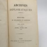 Couverture du livre Estimation du livre « archives diplomatiques 1865. Tome premier [suivi de:] Archives diplomatiques 1865. Tome deuxième »