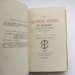 Couverture du livre Estimation du livre « les Quinze Joyes de mariage »