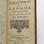 Couverture du livre Estimation du livre « les Caractères de l’homme sans passions, selon les sentiments de Sénèque »