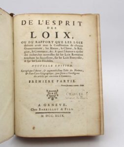 Estimation Livre ancien - Couverture du livre Estimation du livre « de l’esprit des loix »