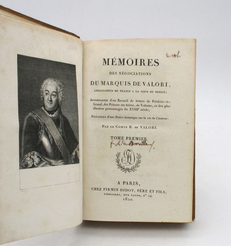 Couverture du livre Estimation du livre « mémoires des négociations du marquis de Valori [suivi de:] Voyage à Montbar »