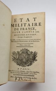 Estimation Histoire - Couverture du livre Estimation du livre « État militaire de la France pour l’année 1766 »