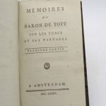 Couverture du livre Estimation du livre « mémoires du baron de Tott sur les turcs et les tartares »