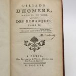 Couverture du livre Estimation du livre « l’Iliade d’Homère, traduite en vers, avec des remarques »