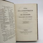Couverture du livre Estimation du livre « essai sur l’indifférence en matière de religion »