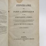 Couverture du livre Estimation du livre « itinéraire de Paris à Jérusalem et de Jérusalem à Paris »