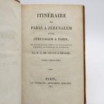 Couverture du livre Estimation du livre « itinéraire de Paris à Jérusalem et de Jérusalem à Paris »