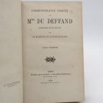 Couverture du livre Estimation du livre « correspondance inédite de Mme du Deffand »