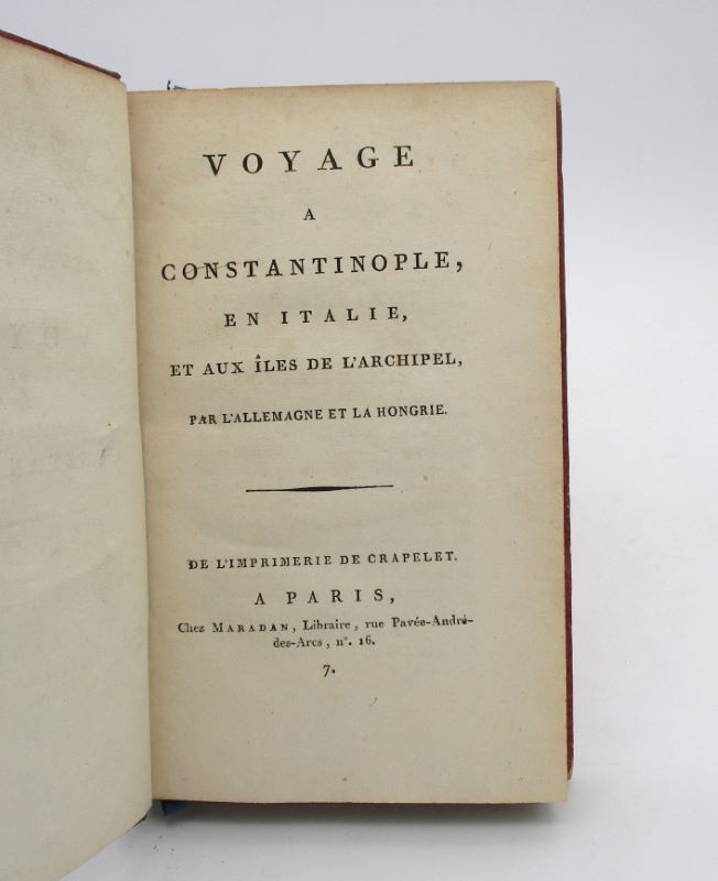 Couverture du livre Estimation du livre « voyage à Constantinople, en Italie, et aux îles de l’archipel, par l’Allemagne et la Hongrie »
