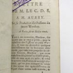 Couverture du livre Estimation du livre « passions du jeune Werther »