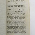 Couverture du livre Estimation du livre « passions du jeune Werther »