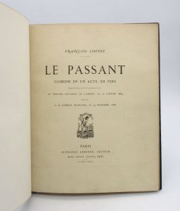 Estimation Lettre autographes - Couverture du livre Estimation du livre « le Passant »