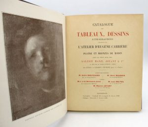 Estimation Beaux-Arts - Couverture du livre Estimation du livre « catalogue des tableaux, dessins, lithographies provenant de l’atelier d’Eugène Carrière – Plâtre et bronze de Rodin »
