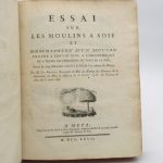 Couverture du livre Estimation du livre « essai sur les moulins à soie et Description d’un moulin propre à servir seul à l’organsinage et toutes les opérations du tord de la soie »
