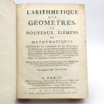 Couverture du livre Estimation du livre « l’Arithmétique des géomètres ou Nouveaux éléments de mathématiques »