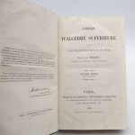 Couverture du livre Estimation du livre « cours d’algèbre supérieure »