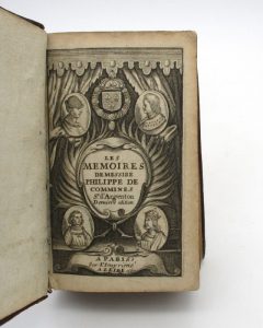 Estimation Histoire - Couverture du livre Estimation du livre « les Mémoires de messire Philippe de Commines, sieur d’Argenton »