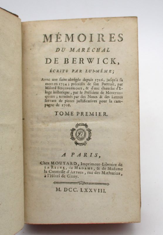 Couverture du livre Estimation du livre « mémoires du maréchal de Berwick »