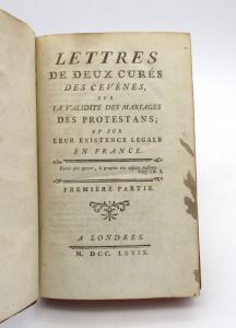 Estimation Histoire - Couverture du livre Estimation du livre « lettres de deux curés des Cévenes, sur la validité des mariages des protestants, et sur leur existence légale en France »