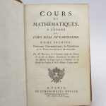 Couverture du livre Estimation du livre « cours de mathématiques à l’usage du corps royal de l’artillerie : tomes Ier et 2e seuls »