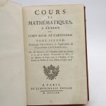 Couverture du livre Estimation du livre « cours de mathématiques à l’usage du corps royal de l’artillerie : tomes Ier et 2e seuls »
