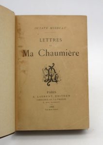 Estimation Edition originale - Couverture du livre Estimation du livre « lettres de ma chaumière »